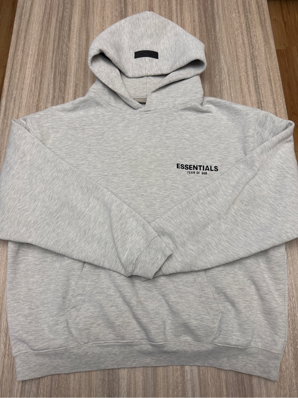 Essentials Fear of God Fleece Hoodie Size Large Men's in Light Heather Gray